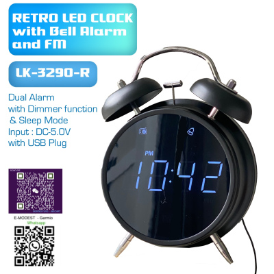 LED Alarm Clock with FM Radio